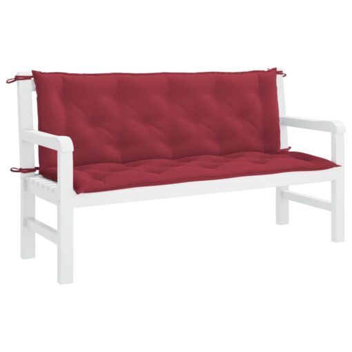 vidaXL Garden Bench Cushion Wine Red 150x(50+50)x7cm Oxford Fabric
