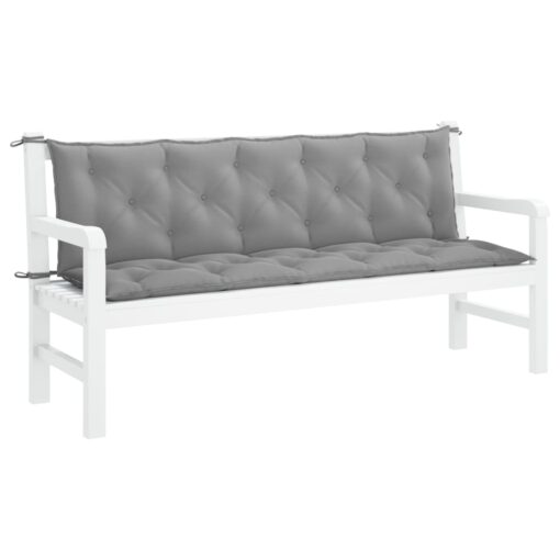 vidaXL Garden Bench Cushion Grey 180x(50+50)x7cm Oxford Fabric