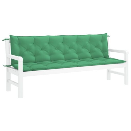 vidaXL Garden Bench Cushion Green 200x(50+50)x7cm Oxford Fabric