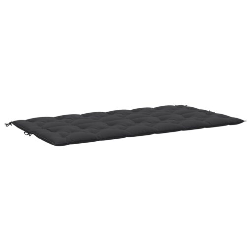 Garden Bench Cushion Black 200x(50+50)x7cm Oxford Fabric - Image 2