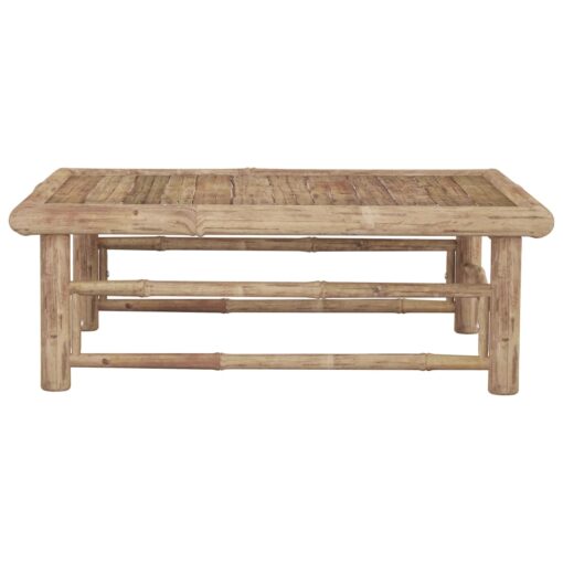 Garden Table 65x65x30 cm Bamboo - Image 2