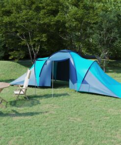 vidaXL Camping Tent 6 Persons Blue and Light Blue