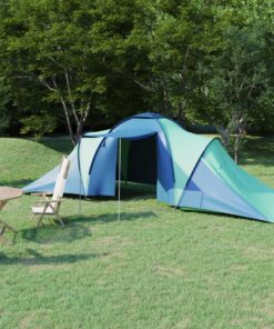 vidaXL Camping Tent 6 Persons Blue and Green