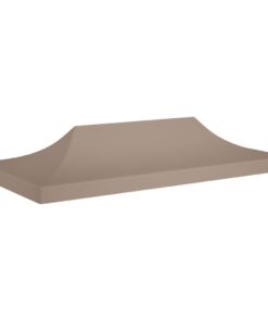 vidaXL Party Tent Roof 6x3 m Taupe 270 g/m²