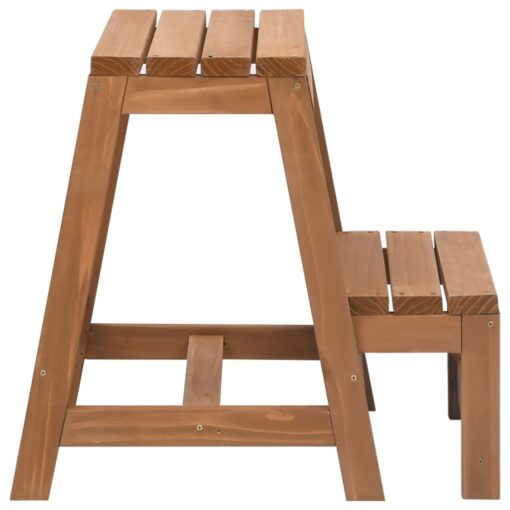 vidaXL Foldable Step Stool Solid Firwood - Image 2