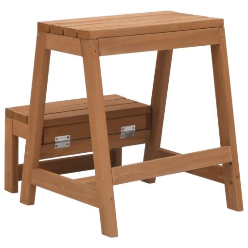 vidaXL Foldable Step Stool Solid Firwood - Image 3