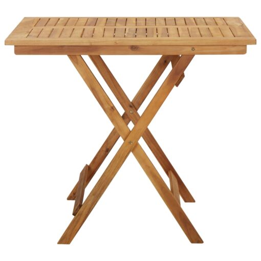  5 Piece Folding Garden Dining Set Solid Acacia Wood - Image 2