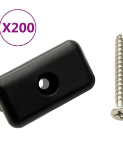 vidaXL Decking Clips with Screws 200pcs Plastic and Stainless Steel304