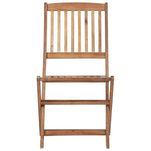 Folding Outdoor Chairs 4 pcs Solid Acacia Wood - Image 2