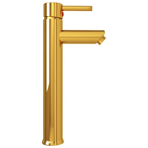 vidaXL Bathroom Mixer Tap Gold 12x30 cm - Image 2