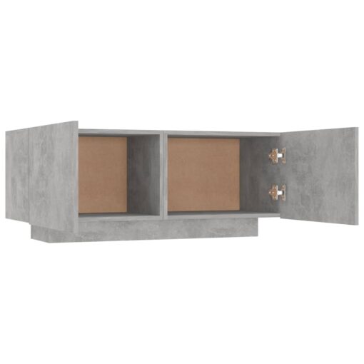 TV Cabinet Concrete Grey 100x35x40 cm Engineered Wood - Image 2