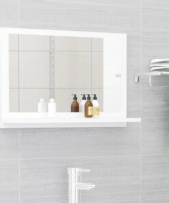 vidaXL Bathroom Mirror White 60x10.5x37 cm Engineered Wood