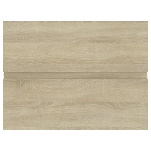 vidaXL Sink Cabinet Sonoma Oak 60x38.5x45 cm Engineered Wood - Image 2