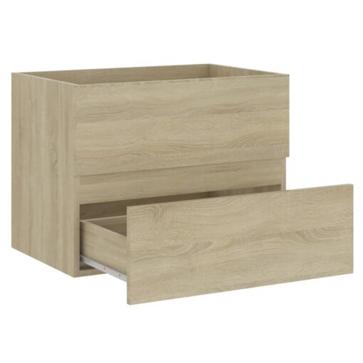 vidaXL Sink Cabinet Sonoma Oak 60x38.5x45 cm Engineered Wood - Image 4