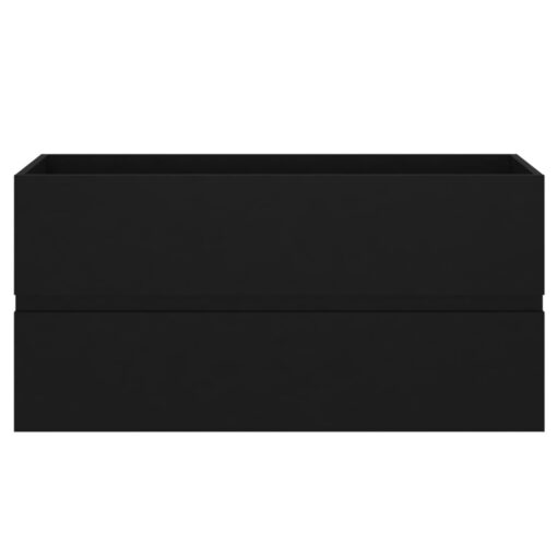 vidaXL Sink Cabinet Black 90x38.5x45 cm Engineered Wood - Image 3