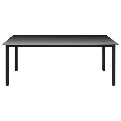 7 Piece Garden Dining Set Black - Image 2