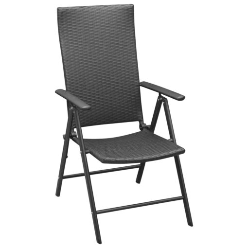  5 Piece Garden Dining Set Black - Image 2