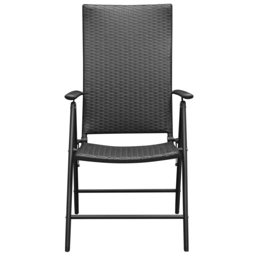  5 Piece Garden Dining Set Black - Image 3