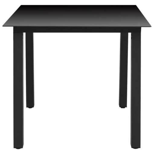  5 Piece Garden Dining Set Black and Brown - Image 2