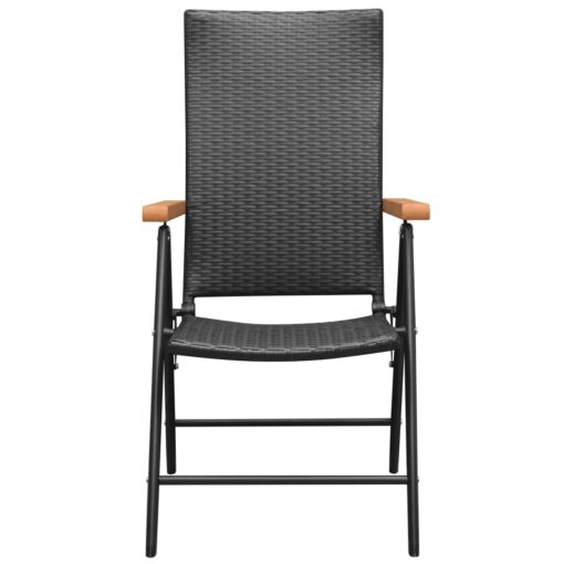 7 Piece Garden Dining Set Black and Brown - Image 3