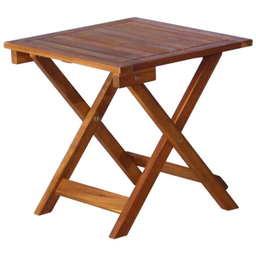 vidaXL Garden Sun Lounger with Table and Cushion Solid Acacia Wood - Image 3