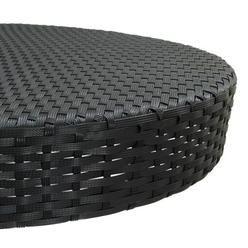 5 Piece Garden Bar Set with Cushions Poly Rattan Black - Image 3