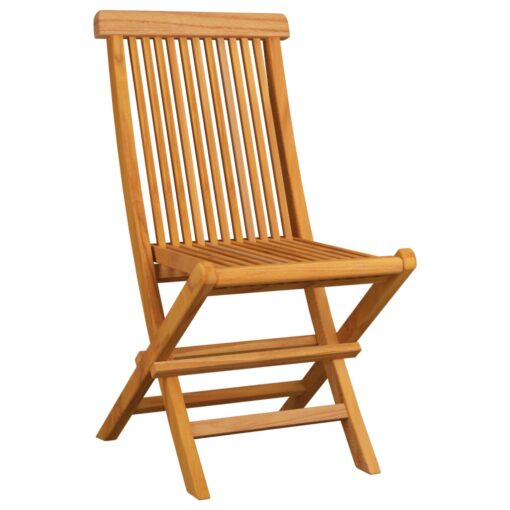 Garden Chairs with Taupe Cushions 2 pcs Solid Teak Wood - Image 2