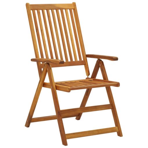 Folding Garden Chairs 6 pcs with Cushions Solid Acacia Wood - Image 2