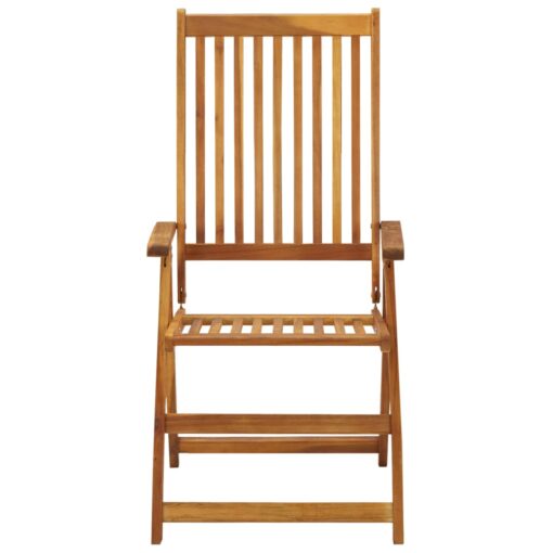 Folding Garden Chairs 6 pcs with Cushions Solid Acacia Wood - Image 3