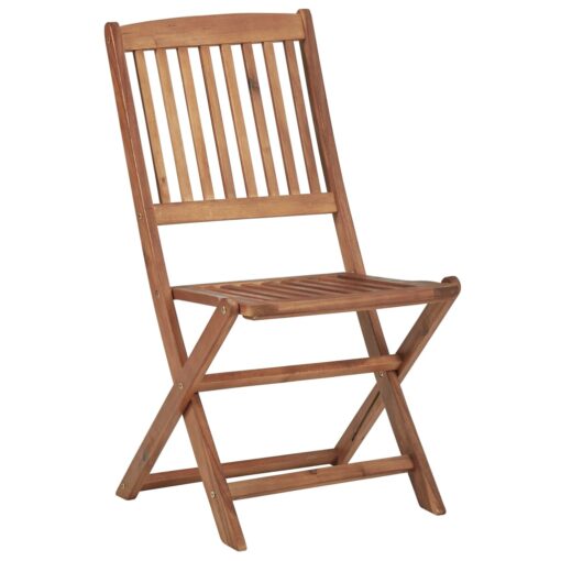 vidaXL Folding Garden Chairs 2 pcs with Cushions Solid Acacia Wood - Image 3