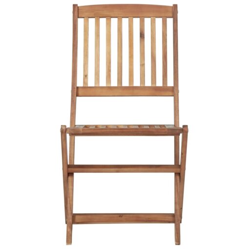 vidaXL Folding Garden Chairs 2 pcs with Cushions Solid Acacia Wood - Image 4