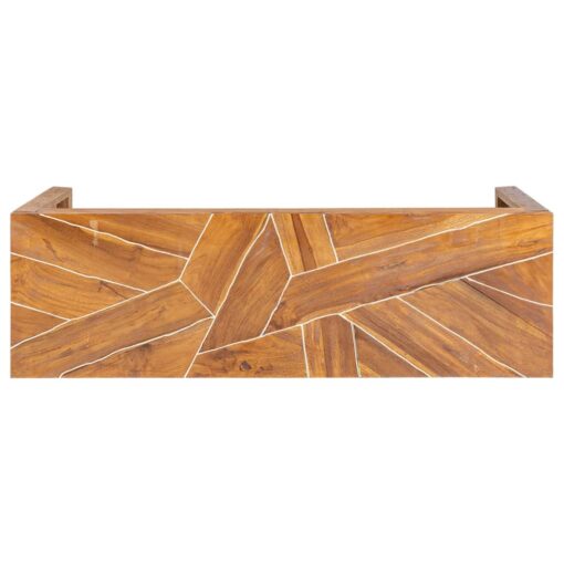 vidaXL TV Stand 110x60x38 cm Solid Teak Wood - Image 3