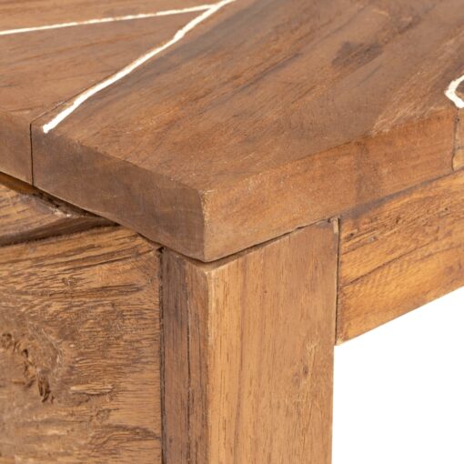 vidaXL TV Stand 110x60x38 cm Solid Teak Wood - Image 4