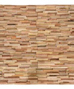 vidaXL 3D Wall Cladding Panels 10 pcs 1.08 m² Solid Teak Wood
