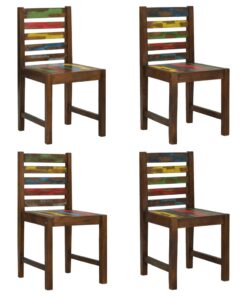 vidaXL Dining Chairs 4 pcs Solid Reclaimed Wood