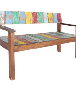 vidaXL Bench 115 cm Solid Reclaimed Wood