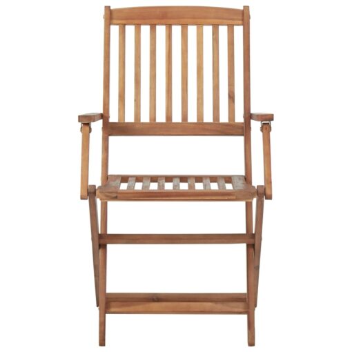 Folding Garden Chairs 6 pcs Solid Acacia Wood - Image 2