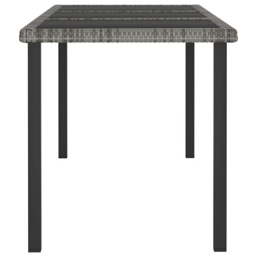 vidaXL 9 Piece Garden Dining Set Poly Rattan Grey - Image 3
