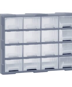 vidaXL Multi-drawer Organiser with 16 Middle Drawers 52x16x37 cm