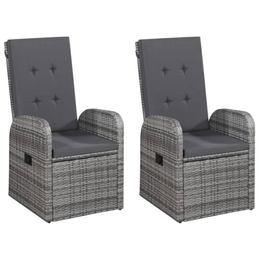  5 Piece Garden Dining Set Grey - Image 4