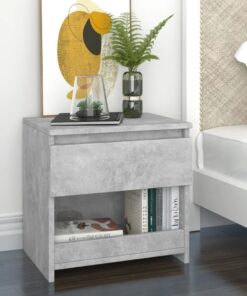 vidaXL Bedside Cabinets 2 pcs Concrete Grey 40x30x39 cm Engineered Wood