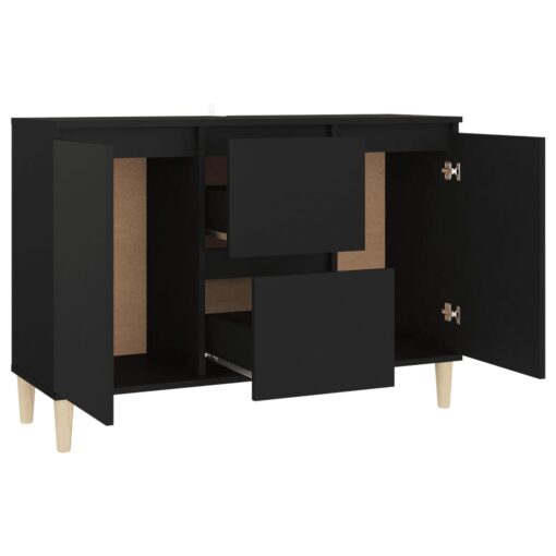 vidaXL Sideboard Black 101x35x70 cm Engineered Wood - Image 2
