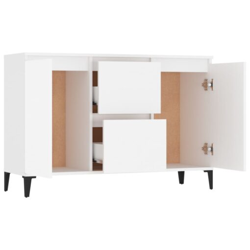Sideboard White 104x35x70 cm Engineered Wood - Image 2