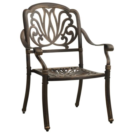  3 Piece Bistro Set Cast Aluminium Bronze - Image 2