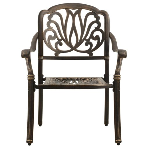  3 Piece Bistro Set Cast Aluminium Bronze - Image 3