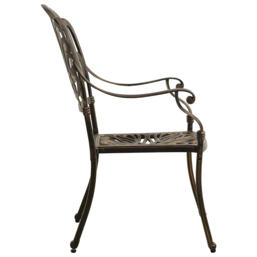  3 Piece Bistro Set Cast Aluminium Bronze - Image 4