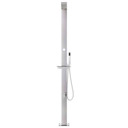 Garden Shower with Grey Base 225 cm Stainless Steel - Image 3