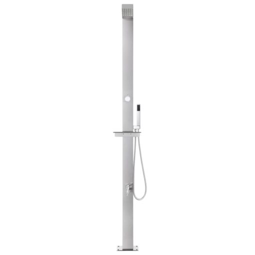 Garden Shower with Brown Base 225 cm Stainless Steel - Image 3