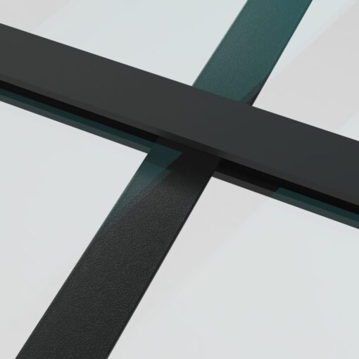 Sliding Door ESG Glass and Aluminium 102x205 cm Black - Image 3