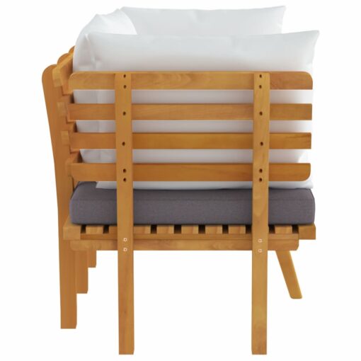  2-Seater Garden Sofa with Cushions Solid Acacia Wood - Image 2